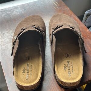 Women's Brown Suede Mules